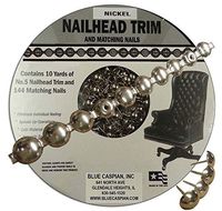 B.C. Upholstery Nailhead Trim with Matching Nails - Nickel - 30 ft (10 yds)