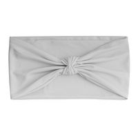 MoKo Versatile Lightweight Sports Headband, Breathable Sweat Wicking Multi-use Headwear, Elastic Knotted Hair Band Soft Turban Head Wrap, for Workout, Running, Yoga, Fitness, Casual - Light Gray