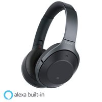 Sony Noise Cancelling Headphones WH1000XM2: Over Ear Wireless Bluetooth Headphones with Microphone - Hi Res Audio and Active Sound Cancellation - Black (2017 model)