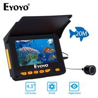 Eyoyo 4.3" HD Monitor Underwater Fishing Camera Ice/Sea/Lake/Boat Fish Finder Easy Install on The Rod+20M Cable
