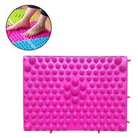 Aisoway Durable Reflexology Foot Massage Pad Toe Pressure Blood Circulation Plate Mat for Health Care Tool