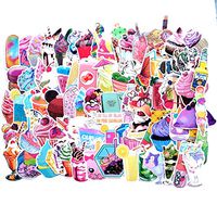 [ 72 Pack ] Girl Cute Lovely Food Laptop Stickers Water Bottle Skateboard Motorcycle Phone Bicycle Luggage Guitar Bike Hamburger Sticker Decal