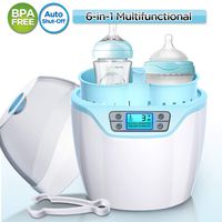 Firares Upgrade Baby Bottle Steam Warmer, Multifunctional Fast Breast Milk Bottle Warmer Sterilizer Defrosting Combo with Timer Auto Shut-Off Baby Food Formula Heater Accurate Temperature Control