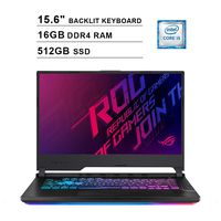 ASUS 2019 ROG Strix 15.6 Inch FHD Gaming Laptop (9th Gen Intel Quad-core i5-9300H up to 4.1 GHz, 16GB RAM, 512GB SSD, NVIDIA GeForce GTX 1660 Ti, RGB Keyboard, Bluetooth, WiFi, HDMI, Windows 10)