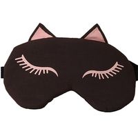 Zentto Cute Fox Eye Mask Sleep Mask Comfort Adjustable Shade Cover Blindfold with Ice Bag Healthy Relieve Fatigue-Brown