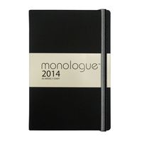 Grandluxe Monologue Diary 8.3-Inch x 5.5-Inch, Black (701024)