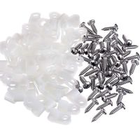 Kyriad R-Type Clip Clamp, Nylon Mounting Cable Fastener Wire Clips Electrical Grip for Wire Management, Screws Included - Home, Automotive, Marine, Office Wire Organizer (50 Pack,1/2 Inch)