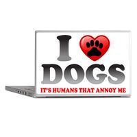 Laptop Notebook 14 Inch Skin Cover Love Dogs It's Humans That Annoy Me