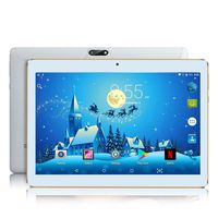 10 inch Android Tablet 4GB RAM 64GB ROM Octa Core with Dual Sim Card Slots - YELLYOUTH 3G Unlocked GSM Phone Tablets with WiFi Bluetooth GPS (White)