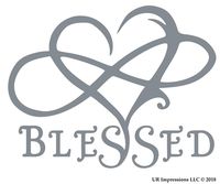 UR Impressions Silv 7in. Blessed Infinite Love Heart Decal Vinyl Sticker Graphics for Cars Trucks SUV Vans Walls Windows Laptop|Silver|7 X 5.5 inch|URI695-S