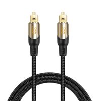 6FT Digital Optical Audio Cable, CableCreation Toalink Cable Male to Male Digital Optical Cable with Gold Plated for Home Theater, Sound Bar, TV, Xbox, VD/CD Player, Blu-ray Player, Game Console&More