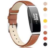 findway Compatible with Inspire HR Bands/Inspire Band, Inspire Replacement Accessories Classic Leather Bracelet for Women Men Sport Wristbands Breathable Strap for Inspire HR Fitness Tracker