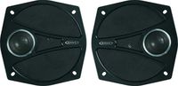 Jensen HDX650 Replacement 6.5" Harley Davidson Speakers, 60 Watts Peak Power, 3 Ohms Impedance, Frequency Response 73Hz to 20kHz, 2.5" Mounting Depth, Bridged/Suspended Dome Tweeter