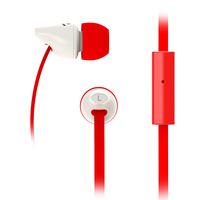 MaxZ Earphone; Earbud Guppy Earphones with Mic & Control for Smartphones/iPhone Tablets/iPad MP3/iPod Red (MZHS-0100-02)