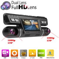 PolarLander WiFi Car DVR Video Vehicle Dash Camera Recorder Novatek 96660 Dashcam Dual Lens Full HD 1080P 170 Degree Black Box Dashboard with GPS Logger
