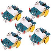 ICStation Tracking Smart Robot Car Electronic DIY Assemble Soldering Kit w/Instruction for School Competition (Pack of 5)