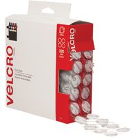 VELCRO Brand - Sticky Back Hook and Loop Fasteners | Perfect for Home or Office | 3/4in Coins | Pack of 200 | White