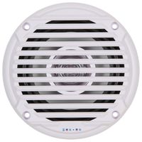 Jensen MS5006WR Dual Cone Waterproof 5.25" Speakers, White, 30 Watts Max Power Handling, Sensitivity 86dB, Frequency Response 79Hz-20kHz, Nominal Impedance 4 Ohms, 1-1/2" Mounting Depth