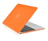 TOP CASE - Classic Series Rubberized Hard Case Compatible MacBook 12" Retina Display Model A1534 (Release 2015) - Orange