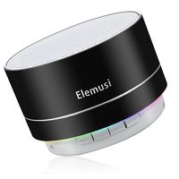 Elemusi Bluetooth Speaker,Portable Stereo Outdoor Speaker,Mini Wireless Speaker with HD Audio and Enhanced Bass, Built-in-Mic Speakerphone, FM Radio and TF Card Play Music (Black)