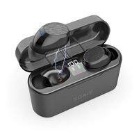 SOAIY Bluetooth Wireless Earbuds with 3500mAh Charging Case TWS Stereo in Ear Headsets Built in Mic Headphones with Deep Bass IPX7 Waterproof for iPhone Android Phone (Black)