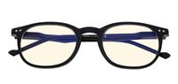 Computer Reading Glasses UV420 Transparent Blue Light Filter(Black) +0.75