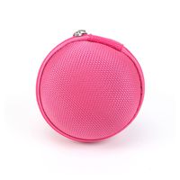 EVA Round Storage Bag Canvas Earphone Headphone Case Carrying Hard EVA Earbuds Case for Earphone Earbud USB Cable by TheBigThumb