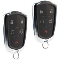 Car Key Fob Keyless Entry Remote fits Cadillac ATS CTS Escalade SRX XTS 2014 2015 2016 2017 (HYQ2AB), Set of 2