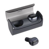 Wireless Earbud, QCY Mini Dual Bluetooth V4.1 Headphones with Mic, Portable Charge Case 12 Hours Stereo Music iPhone 7 8 X Samsung HTC Motorola Android Smartphone, Calling Driving (Gray)