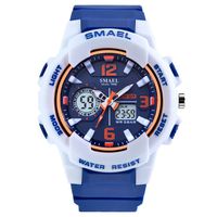 SMAEL Women's Sport Wrist Watch Quartz Dual Movement with Analog-Digital Display Watches for Women (Blue)