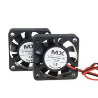 Yowming 2PCS DC 12V 2 Pin Makerbot Accessories Extruder Small Cooling Fan 40x40x10mm Brushless Mini Exhaust Blower for 3D Printer