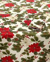 Bardwil Poinsettia Pine Napkins, Set Of 4, Ivory