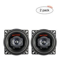 BATVOX 4 Inch, 2-Way Car Audio Premium Automotive Speaker Mesh Grills Full-Range Coaxial Car Speakers, Set of 2 Easy Mounting