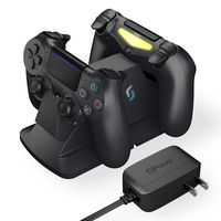 Sliq Gaming PS4 Controller Charging Station with QPower AC Adapter - Fully Charges Within 1 Hour