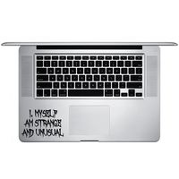 I Myself Am Strange and Unusual Halloween Beetle Juice Inspired Vinyl Sticker Laptop Keyboard Inside Corner iPhone Cell Decal (3.5" Wide)