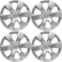 16 inch Hubcaps Best for 2007-2011 Toyota Camry - (Set of 4) Wheel Covers 16in Hub Caps Silver Rim Cover - Car Accessories for 16 inch Wheels - Snap On Hubcap, Auto Tire Replacement Exterior Cap