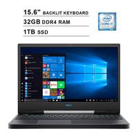 2019 Newest Dell G5 15 5590 15.6 Inch FHD 1080p Gaming Laptop (Inter 6-Core i7-9750H up to 4.5GHz, 32GB DDR4 RAM, 1TB SSD, GeForce GTX 1660 Ti 6GB, Backlit KB, Webcam, Windows 10)