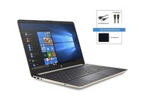 2019 HP 15.6 inch Diagonal HD WLED-Backlit Laptop w/ Accessories | Intel Quad Core i5-8265U | 8GB DDR4 | 256GB SSD | Fingerprint | Windows 10 | Gold