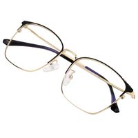 VisionGlobal Blue Light Blocking Glasses for Computer Reading or Gaming, UV 400 Anti Glare Lenses Help Reduce Eye Strain and Fatigue, Men and Women Frame (3147_Gold Black(c7), x0.50 Magnification)