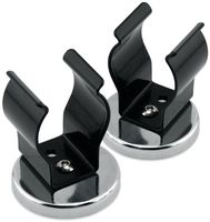 Master Magnetics RB50BNCCX2 Magnetic Hook, Round Base Magnet Fastener with Steel Clip Chrome Plate, 2.04" Diameter, 2.285" Total Height, 35 Pounds, Silver (Pack of 2)