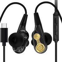 Type C Headphones Earphones Compatible with Google Pixel 2 XL, Dreamvasion USB C Hi-Fi Digital Earbuds with Dual Dynamic Drivers/DAC Chip/Mic Compatible for Pixel 2, HTC U11, Huawei, Moto Z, Essential
