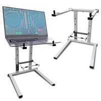 AxcessAbles DJLTS-01 Portable Folding Laptop Computer Stand Riser for Travel, DJ, Work compatible with Apple MacBook, Air, Pro, Dell XPS, HP, Samsung, Lenovo, More Laptops up to 17 inch (WHITE)