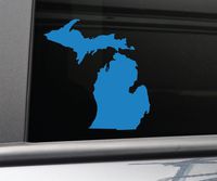 Nashville Decals Michigan Vinyl Decal Laptop Car Truck Bumper Window Sticker, 5.5" x 5.25", Blue