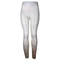 ANJUNIE Women's Workout Sequin Leggings Fitness Sports Gym Running Yoga Athletic Pants(White,S)
