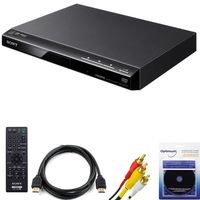 Sony DVPSR510H Full HD DVD Player with 6ft High Speed HDMI Cable and DVD Lens Cleaner