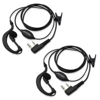 abcGoodefg 2 Pin Walkie Talkie Earpiece Headset with Mic for Baofeng UV-5R BF-888S Kenwood Arcshell Retevis H-777 RT21 RT22 Two Way Radios 2 Pack