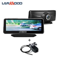 LANMODO Car Night Vision Front and Rear Dual Camera,Waterproof 8.2" HD Screen 1080P Full-Color Image Active Infrared Backup Camera Sony DSP Chip Inside,Night View Distance up to 984 ft/300M