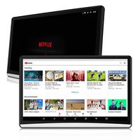 12.5 inch Android 9.0 Headrest Monitors with WiFi, Sync Screens TV Tablets Touch Screen 4K Dual Video Players Phone Mirror Netflix YouTube PS4 HDMI AV Bluetooth FM