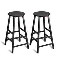 Mr IRONSTONE Pub Height Bar Stools Set of 2 , 27.7" Pub Dining Height Stools Bistro Table Chairs (Black)