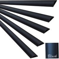 ChordSavers ChordSaver Floor Cord Cover Wire Cable Protector - Black - 36" (3 Feet) [5 Pack]